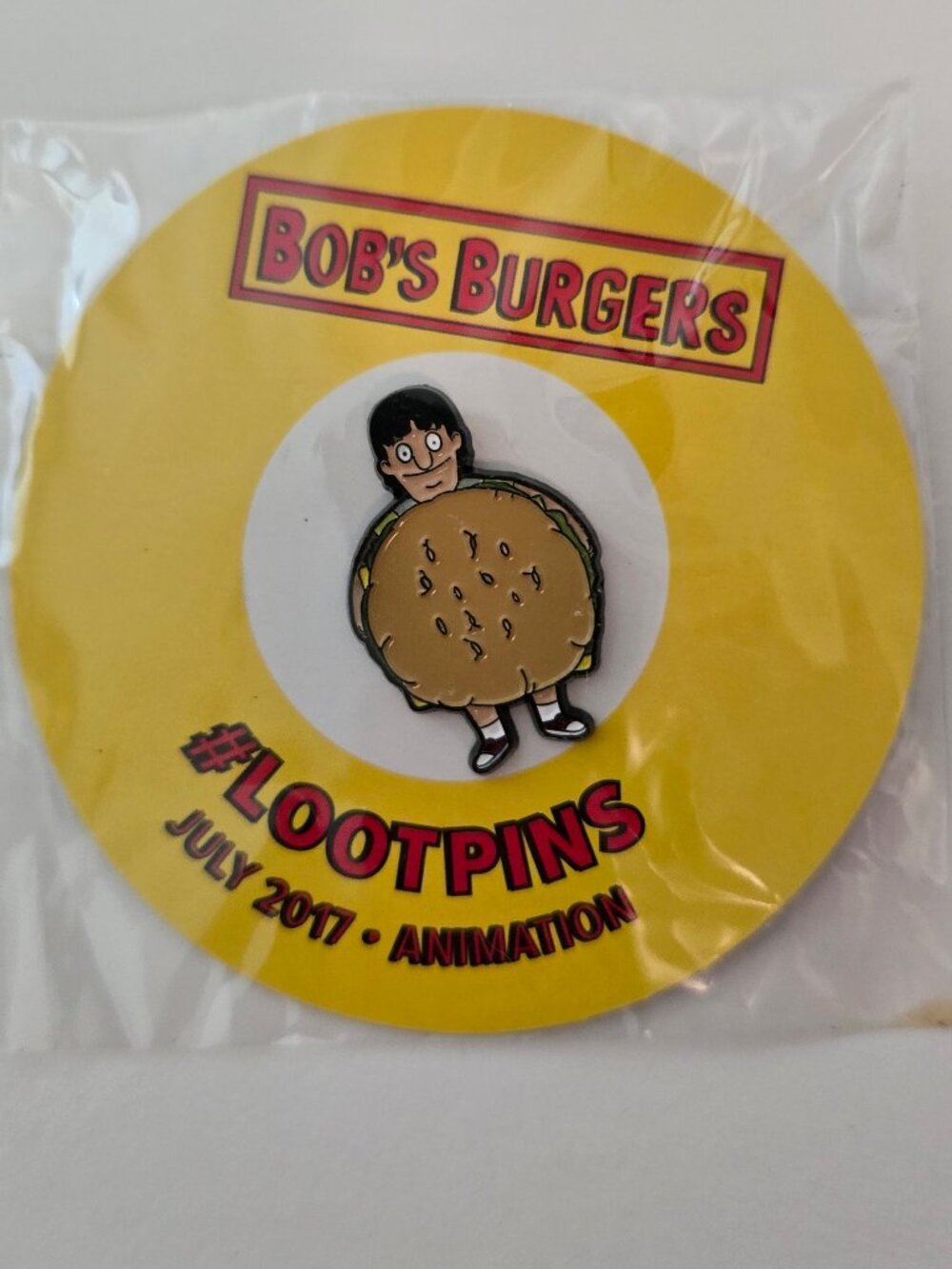 Loot Crate Exclusive Gene Belcher Pin from Bob's Burgers July 2017 "Animation"